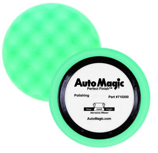 Auto Magic Perfect Finish Medium Polishing Buffing Green Waffle Foam Pad 180mm