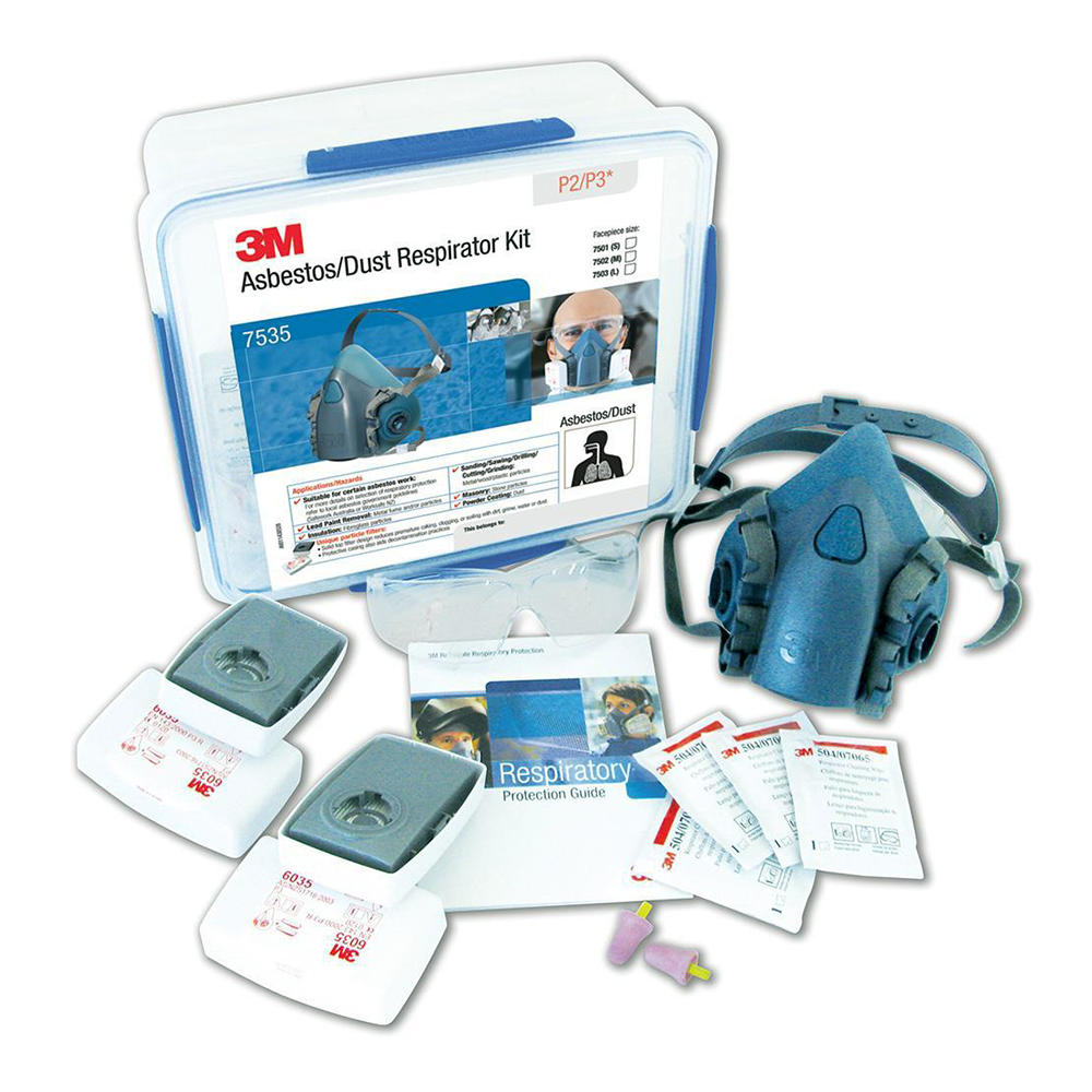 3M Asbestos/Dust Half Face Respirator Kit 7535 Small P2/P3 Respiratory Protection
