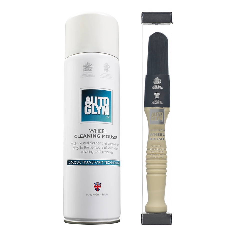 AUTOGLYM Car Wheel Cleaning Mousse 500ml & Professional Wheel Brush Kit