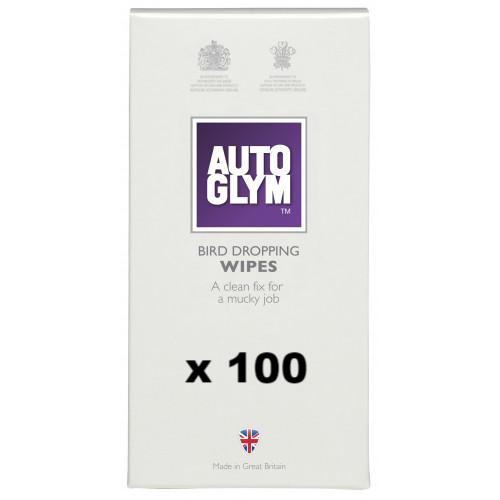 Autoglym Bird Dropping Wipes Removal Clean Car Care 100 Satchets