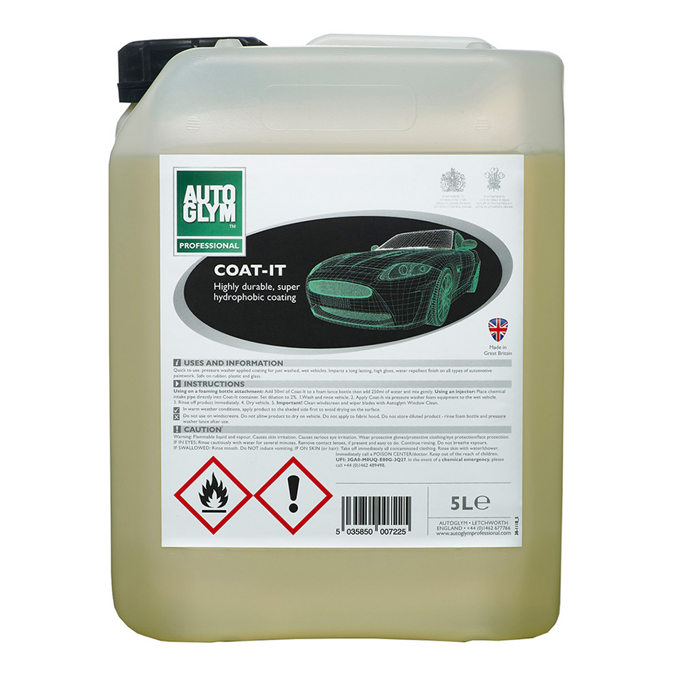 AUTOGLYM Automotive Coat It 5L Durable Hydrophobic Coating