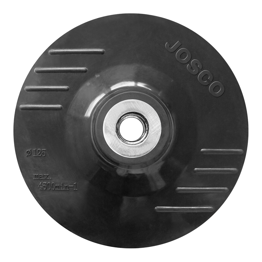 Josco Brumby 125mm Rubber Backing Pad M14 With Drill Adaptor For Fibre Discs