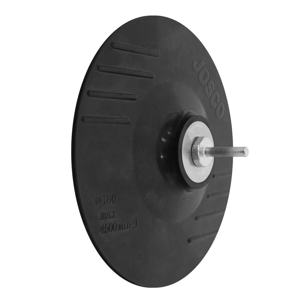 Josco Brumby 180mm Rubber Backing Pad M14 With Drill Adaptor For Fibre Discs