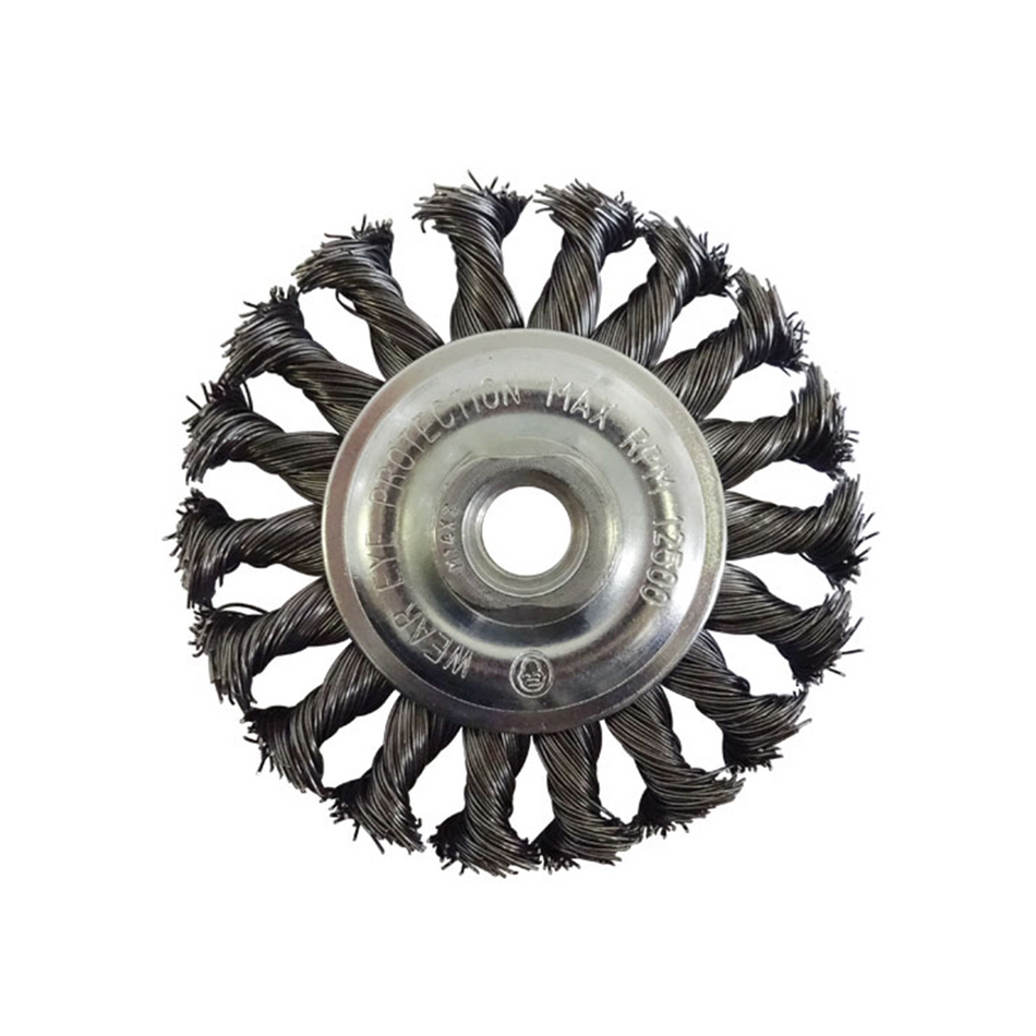Josco Brumby 100mm Twistknot Multi-Thread Wheel Brush Twisted Wire Stripping