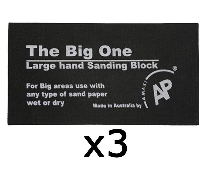 AP The Big One Large Rubber Hand Sanding Block 3 Pack