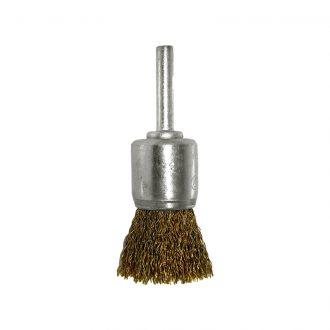 Josco Brumby 25mm Spindle-Mounted Crimped Cup Brush Suitable for removing rust and paint.