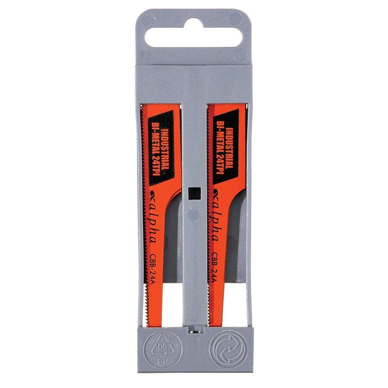 ALPHA Industrial Bi-Metal Hacksaw Blades 24TPI x 10 Pack