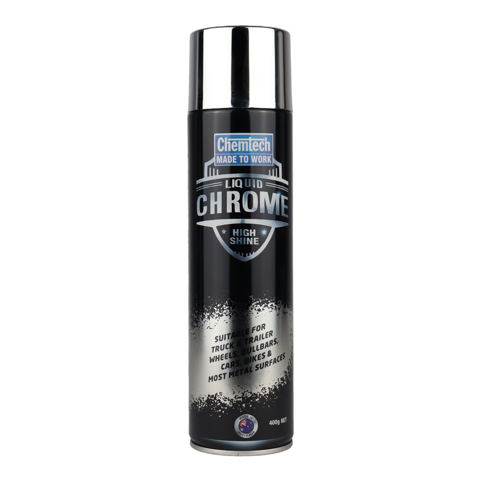 Chemtech Liquid Chrome High Shine Paint Aerosol 400g Wheels Bikes