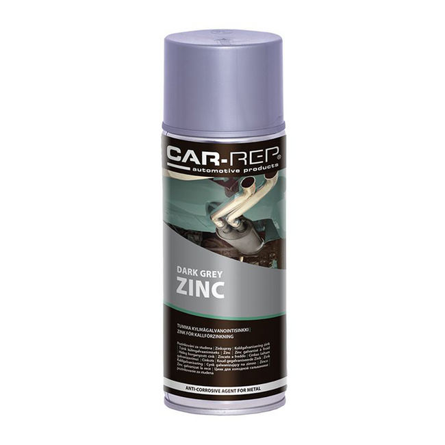 CAR-REP Zinc Cold Galvenized Anti-Corrosive Spray Paint 400ml Dark Grey Aerosol