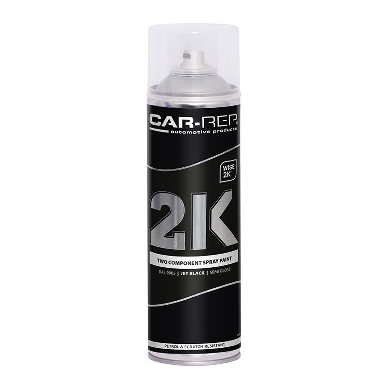 CAR-REP Professional Automotive 2K Semi-Gloss Aerosol 500ml Jet Black RAL9005