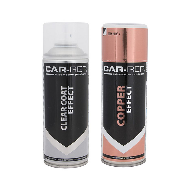 CAR-REP Effect Acrylic Indoor Paint 400ml Copper + Clear Bundle