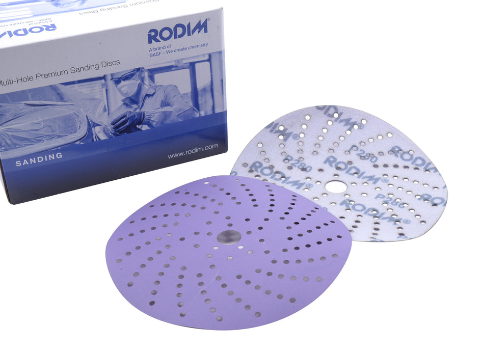 BASF Rodim Purple Sanding Hook & Loop Abrasive Disc Multi Hole 75mm x 100 Glasurit