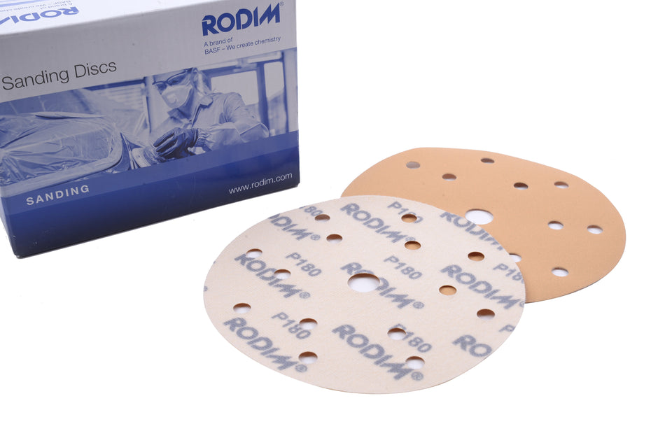Basf Rodim Sanding 150mm Hook & Loop Dustless 100 Discs Per Box All Grades