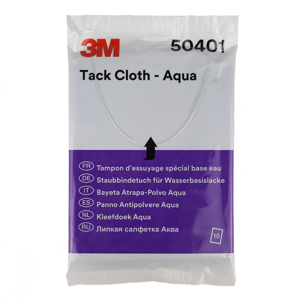 3M Tack Cloth Aqua 10 Pack Lint & Silicone Free - Ideal for Water-Based Paint