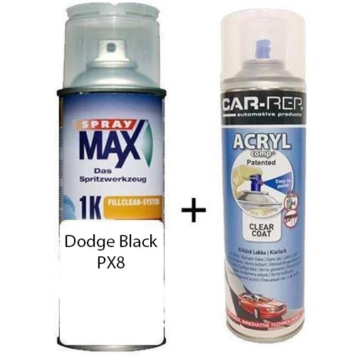 Auto Touch Up Paint Dodge Black PX8 Plus 1k Clear Coat