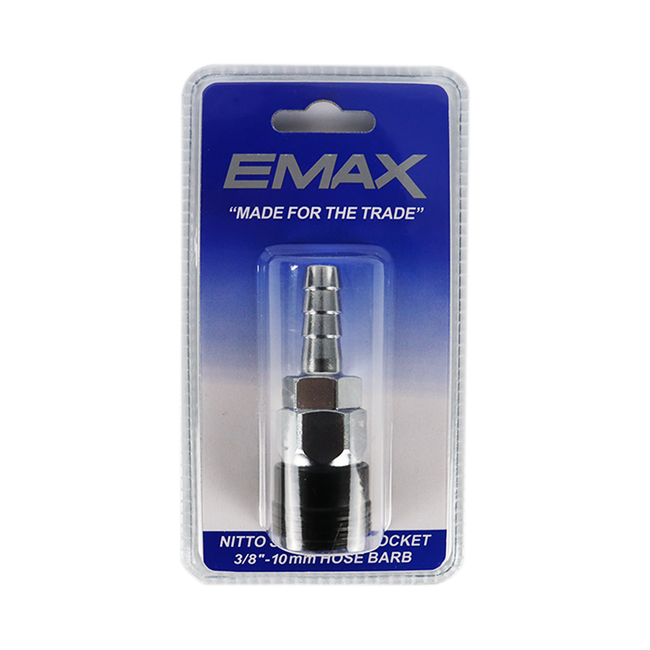 EMAX 3/8" - 10mm Hose Barb Nitto Style Air Socket