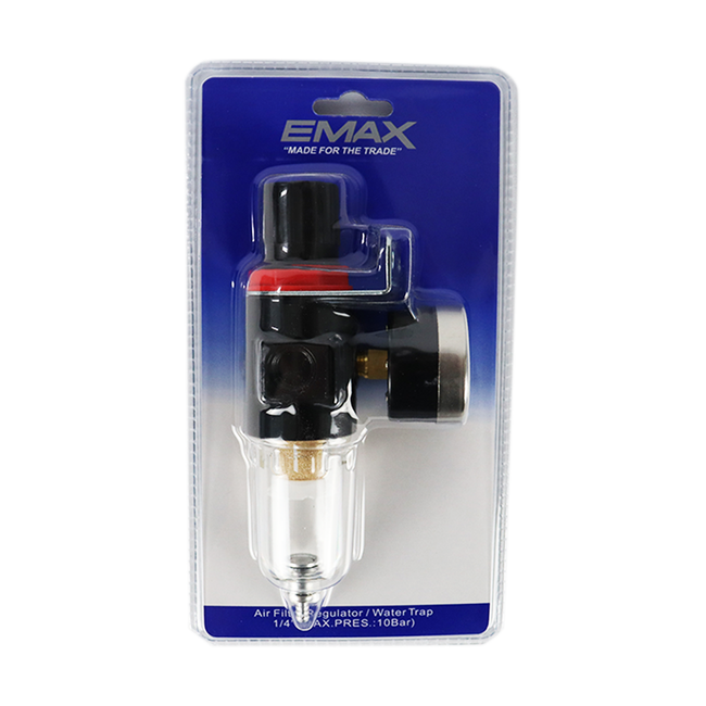 EMAX Mini Air Filter Regulator Combo 1/4" BSP Water Trap Compressor Separator
