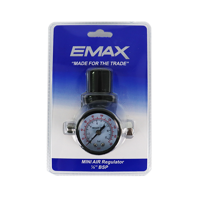 EMAX Mini Air Regulator 1/4 Inch BSP Durable Compressor Gauge Valve