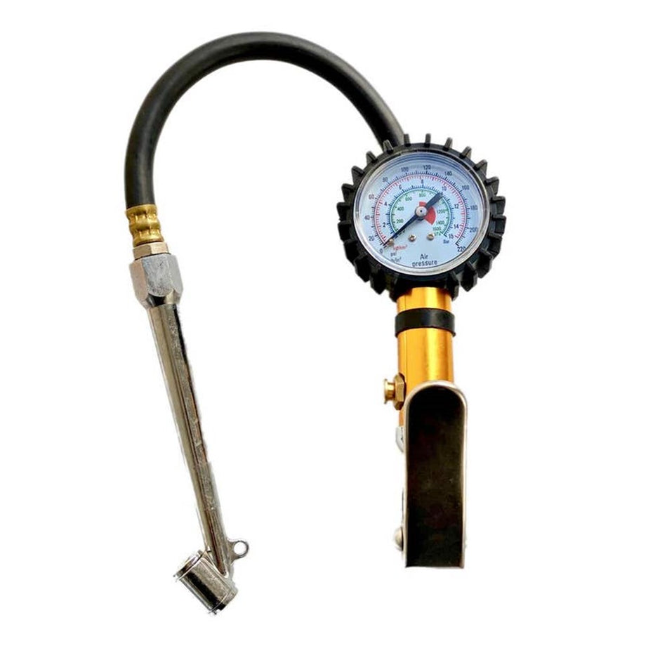 EMAX Deluxe Tyre Inflator With Gauge 1/4" PSI & BAR Pressure Air Car Tire