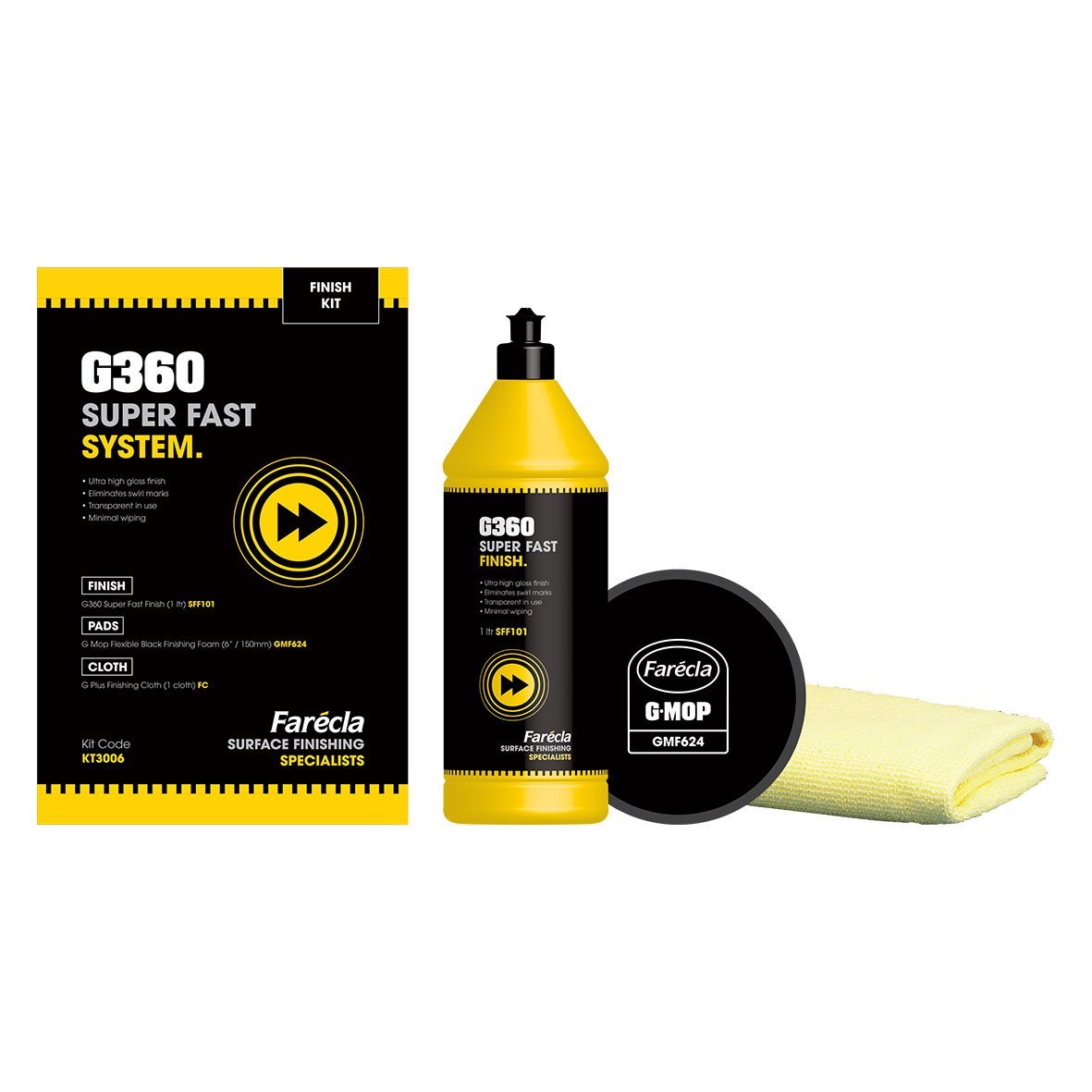 FARECLA G360Super Fast System Finish Kit Polishing High Gloss