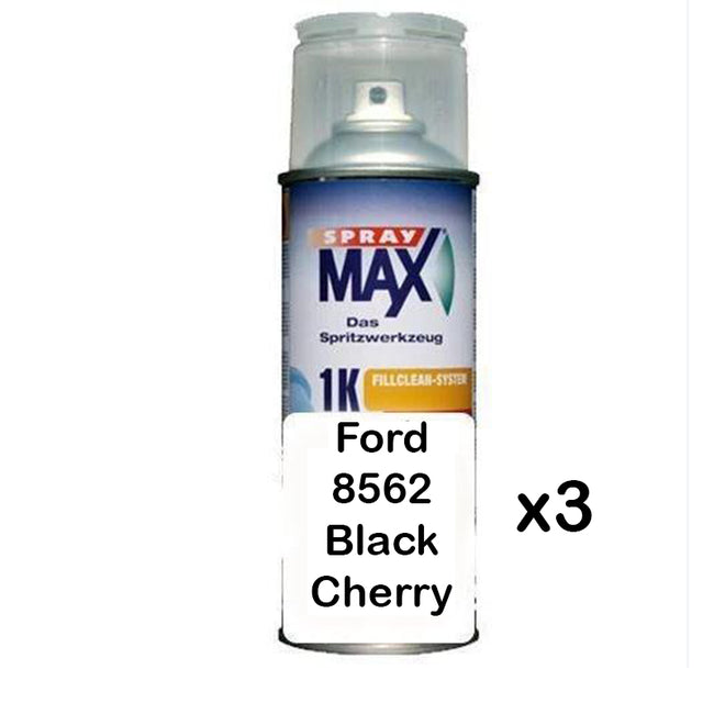 Auto Car Touch Up Paint Can for Ford 8562 Black Cherry x 3