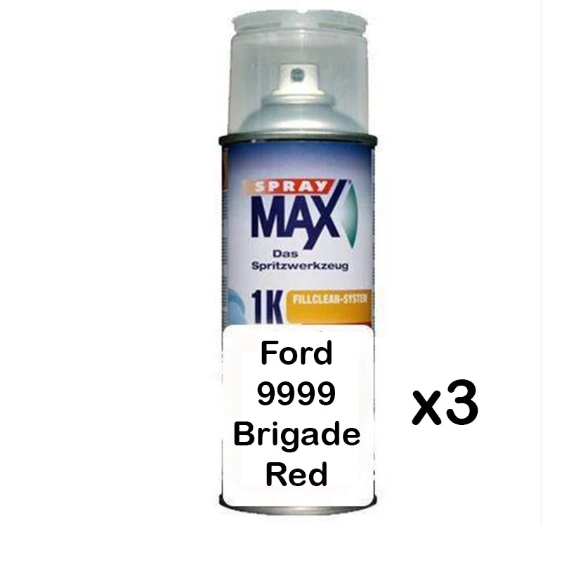 Auto Car Touch Up Paint Can for Ford 9999 Brigade Red x 3