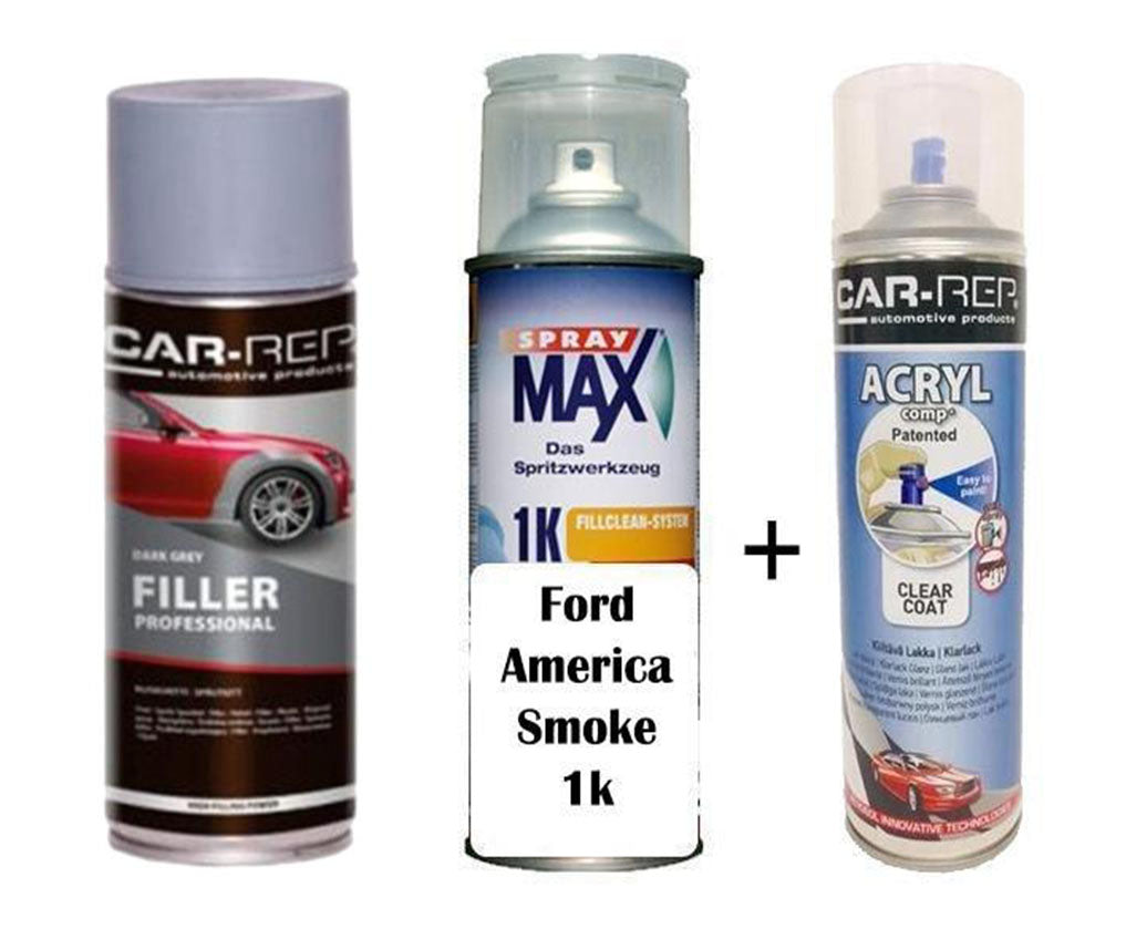 Auto Touch Up Paint Ford America Smoke 1k Plus 1k Clear Coat & Primer