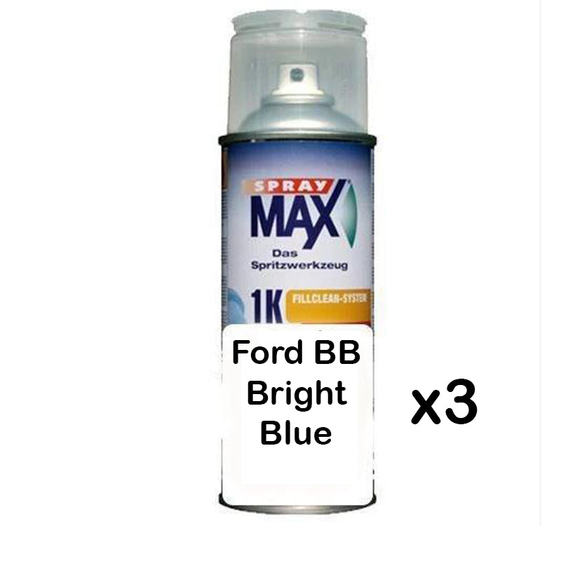 Auto Car Touch Up Paint Can for Ford BB Bright Blue x 3