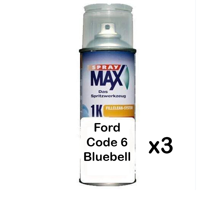 Auto Car Touch Up Paint Can for Ford Code 6 Bluebell x 3