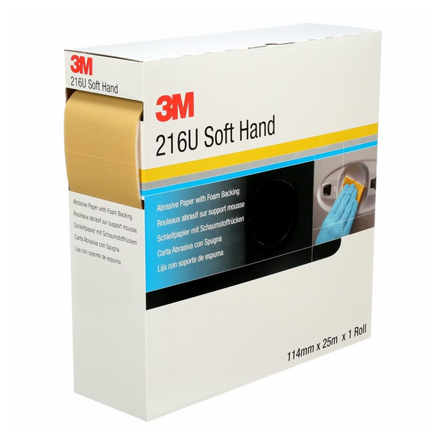 3M 50340 Soft Hand Abrasive Roll 216U P800 114mm x 25m Sandpaper