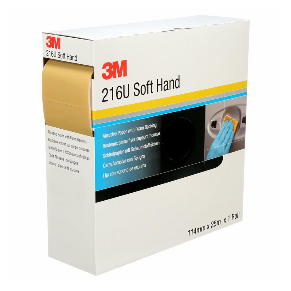 3M 50338 Soft Hand Abrasive Roll 216U P500 114mm x 25m