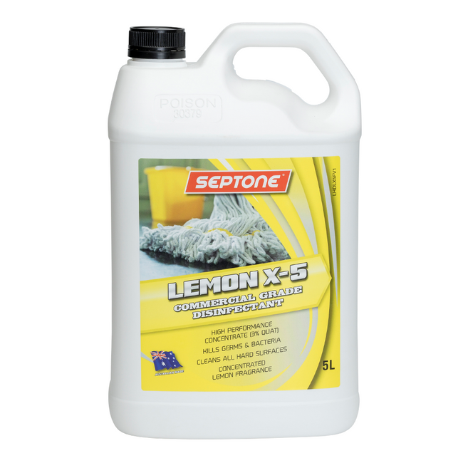 SEPTONE Lemon X-5 Commercial Grade Disinfectant 5L Concentrate