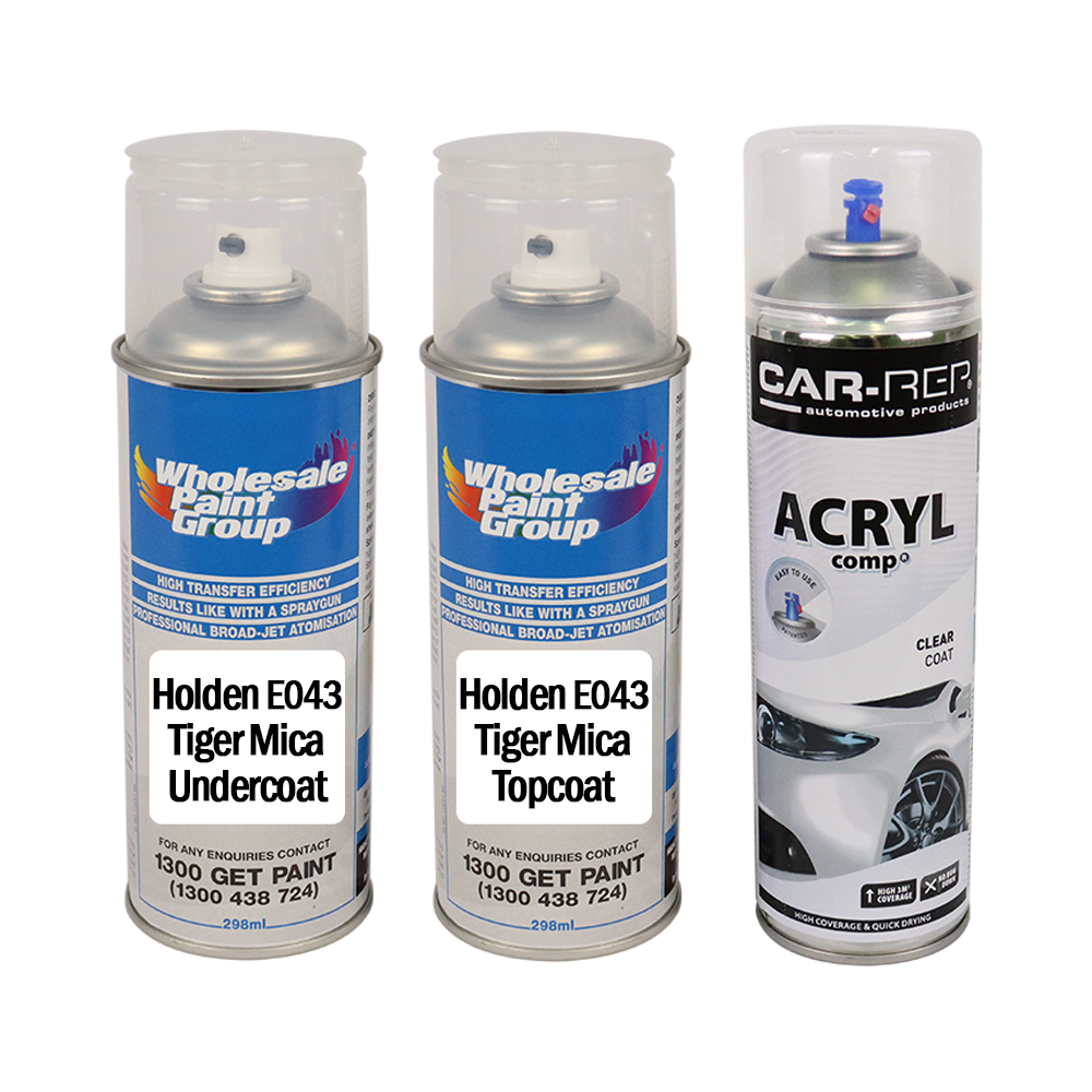 Auto Touch Up Paint Tiger MICA E043 Plus 1k Clear Coat