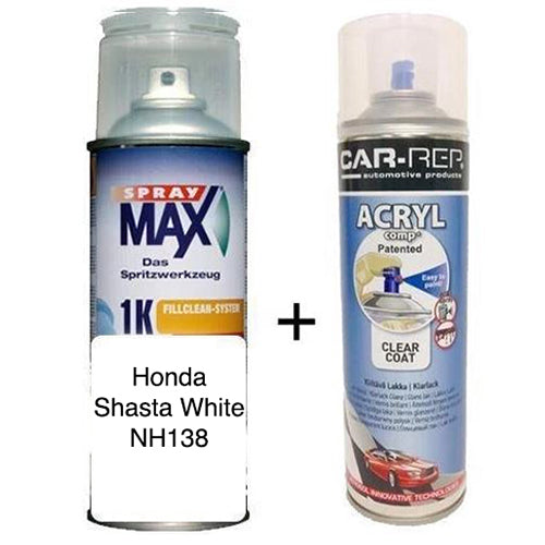 Auto Touch Up Paint Honda Shasta White Code NH138 Plus 1k Clear Coat
