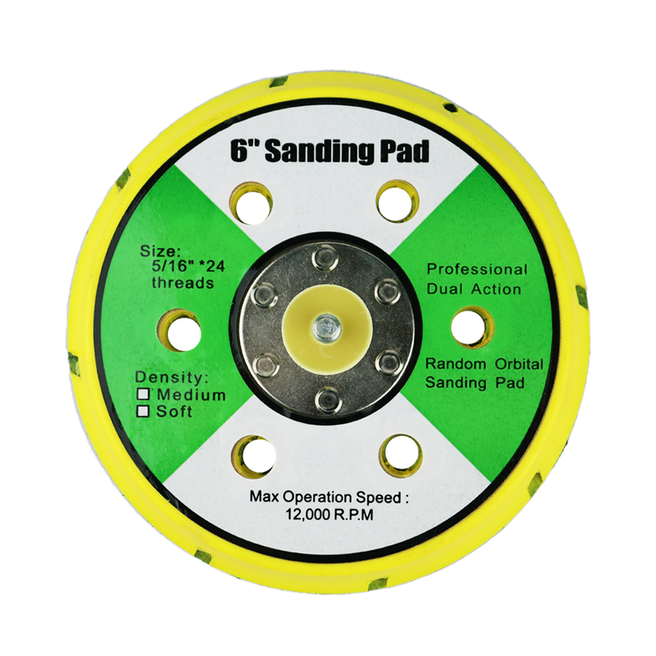 WPG 150mm 15 Hole Hook & Loop Backing Pad for Orbital Sander
