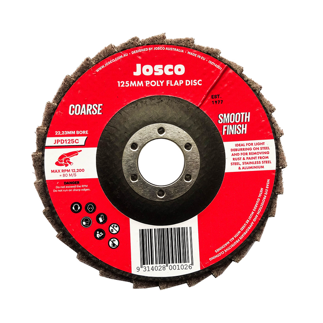 Josco 125mm Coarse Poly Flap Disc For Angle Grinder