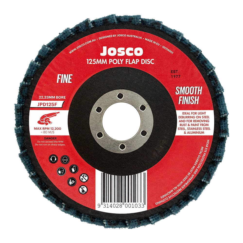Josco 125mm Fine Poly Flap Disc For Angle Grinder