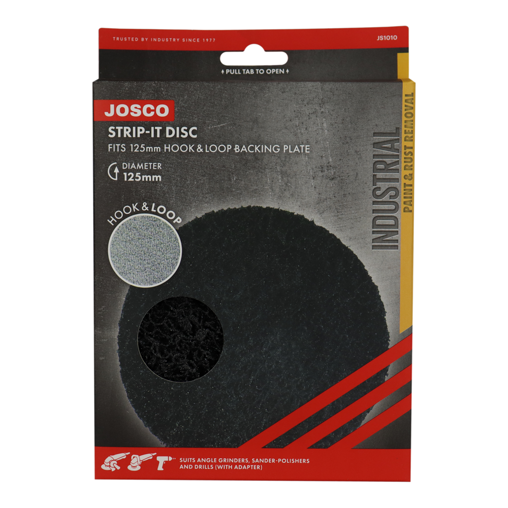 JOSCO Strip It Disc 125mm Hook & Loop Industrial Paint Rust Removal JS1010