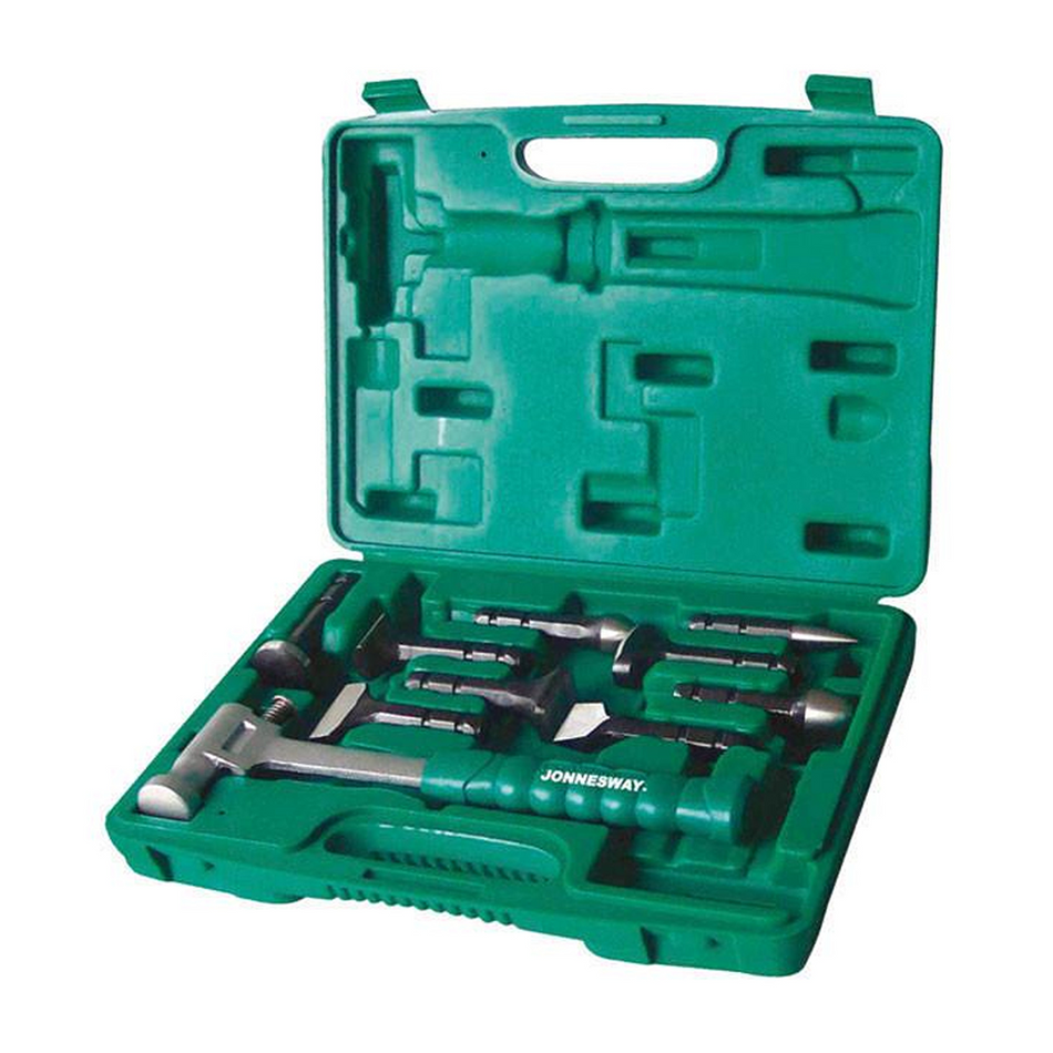 JONNESWAY Interchangable Bumping Hammer Tool Kit Includes 7 CR-V Bits Panel Beating