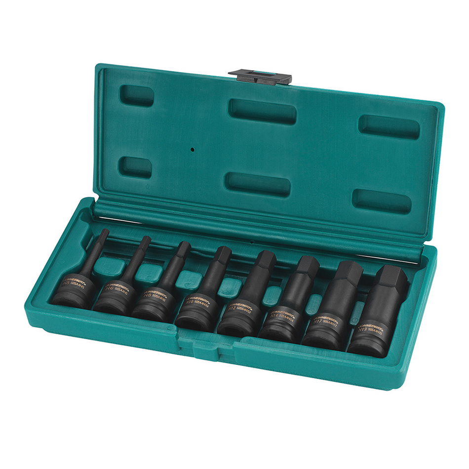 JONNESWAY 8 Piece 1/2″ Drive Hex Metric Impact Socket Set High Quality Tools