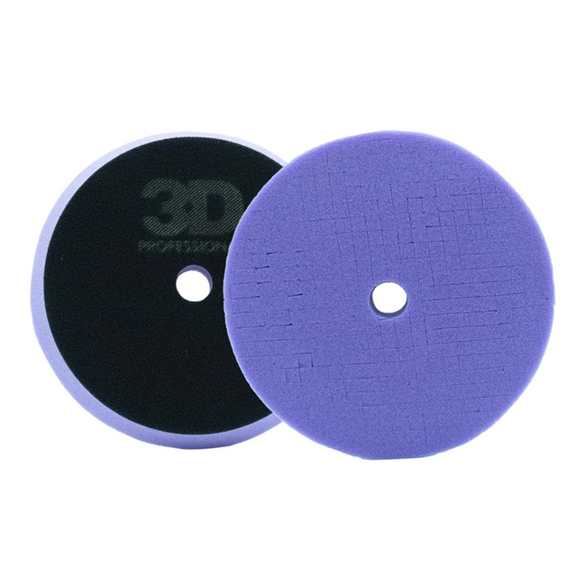 3D Medium Cutting Light Purple Spider-Cut Foam Pad 6.5" Buffing Polishing
