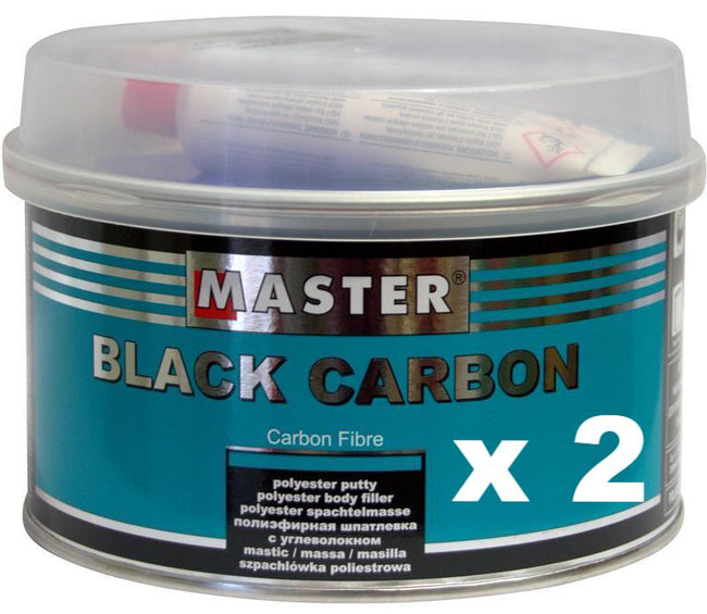TROTON Master Black Carbon Fibre Reinforced Polyester Putty Body Filler 1L x 2 Pack