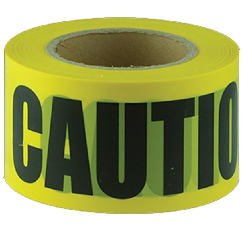 Maxisafe Black Yellow CAUTION Tape 100m x 75mm Zoning Safety Marking Barricade