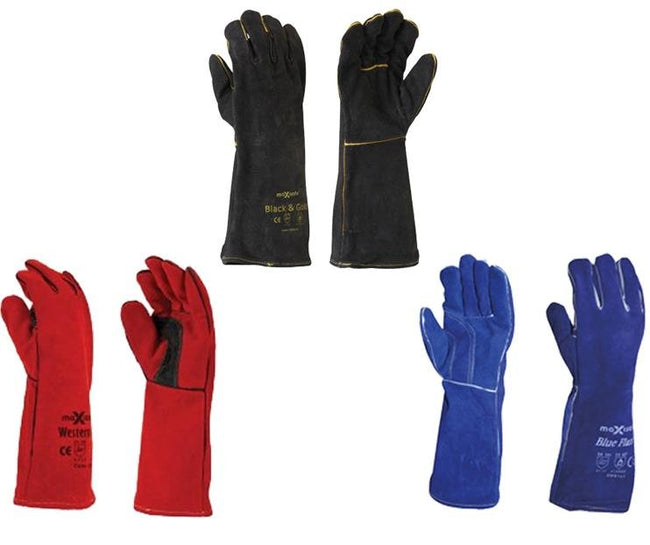 Maxisafe Multipack Multicolour Welding Gauntlet Glove Fabrication Foundry Safety
