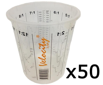 Calibrated Graduated Paint Mixing Cups 1900ml x 50