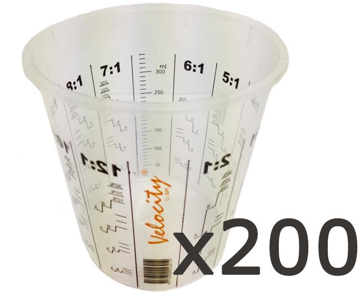 Calibrated Graduated Paint Mixing Cups 350ml x 200