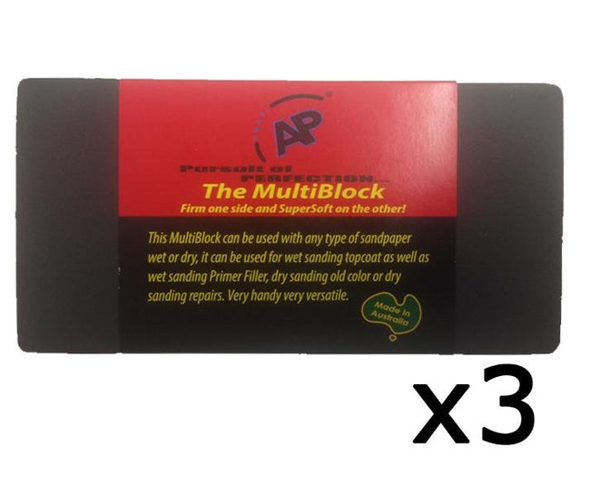 AMAXI AP The MultiBlock Double-Sided Hand Sanding Block 3 Pack