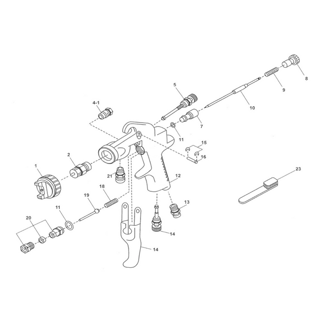 Anest Iwata 2Spray Reservice Kit Suit N77 Spray Gun 1.2-2.5 mm Service Repair N77RSK