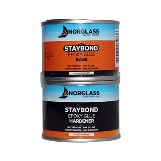 Norglass Staybond Epoxy Glue Base + Hardener 200g