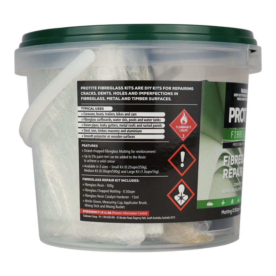Protite Fibreglass Repair 500ml Kit Complete DIY System